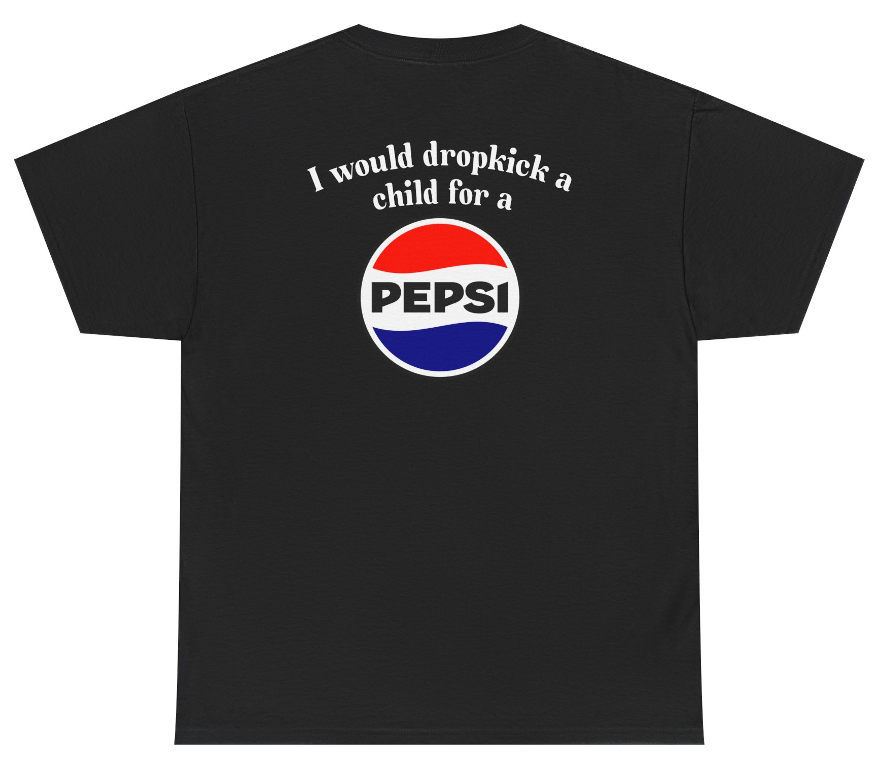 Funny Pepsi meme shirt with chaotic soda humor.