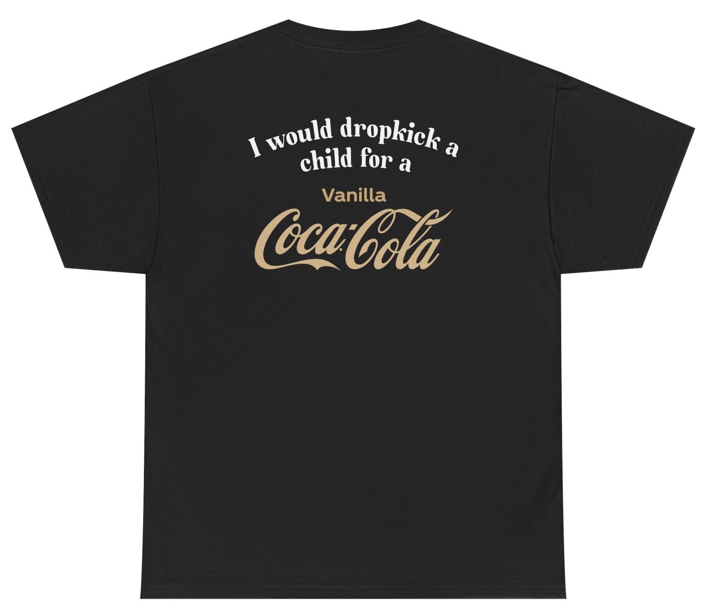 Funny Vanilla Coke humor shirt for soda lovers.