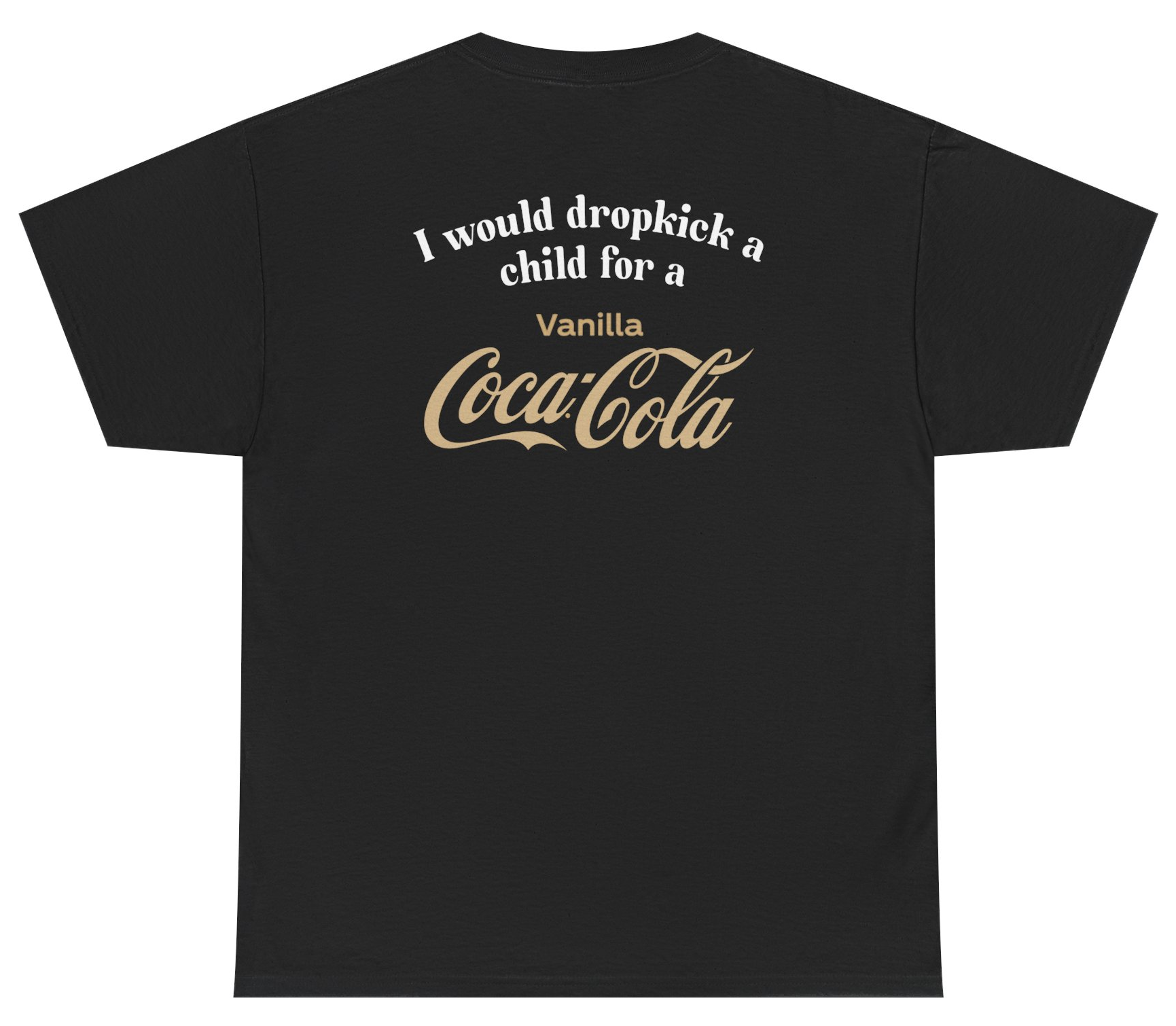 Funny Vanilla Coke humor shirt for soda lovers.