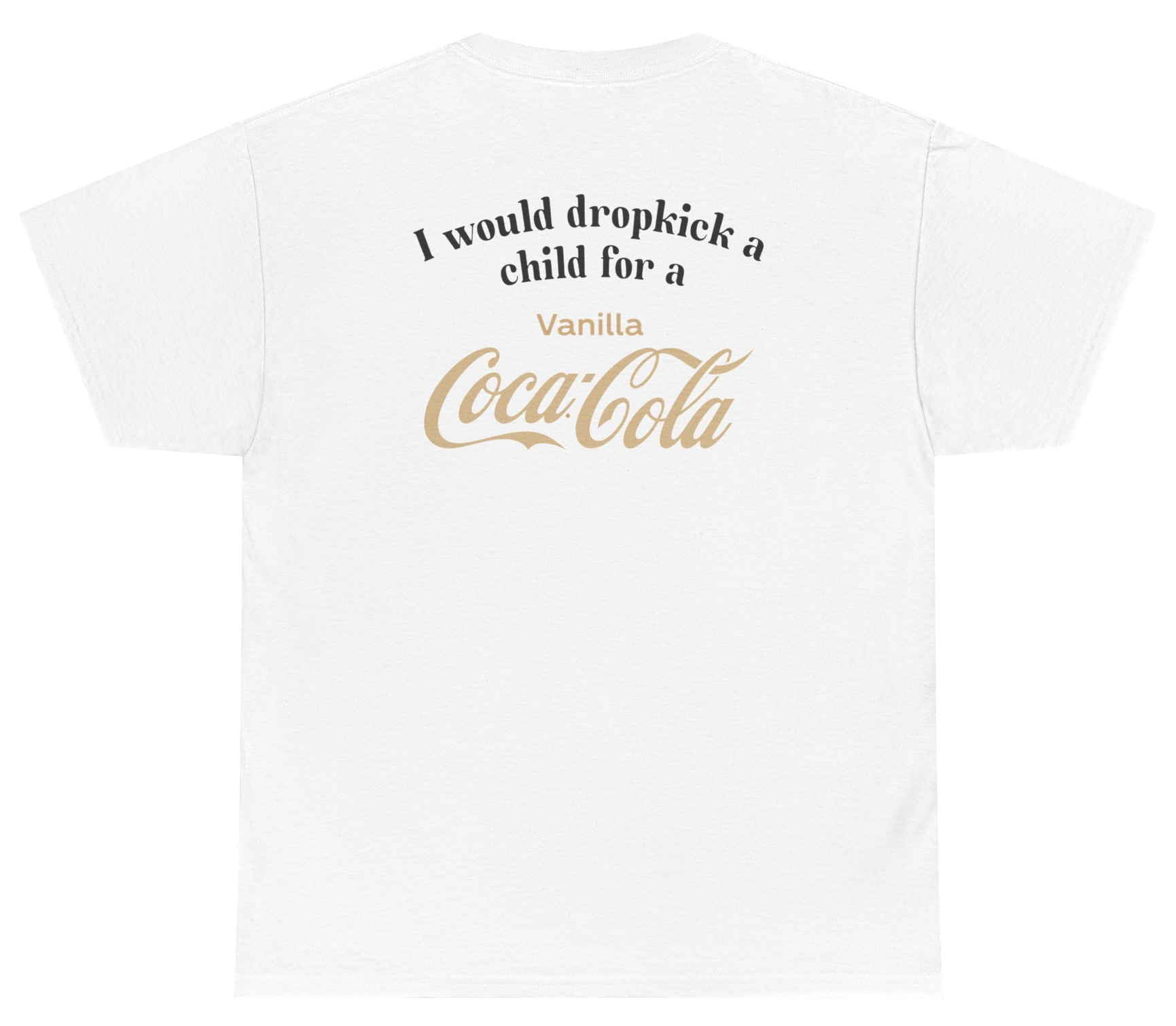 Funny Vanilla Coke humor shirt for soda lovers.