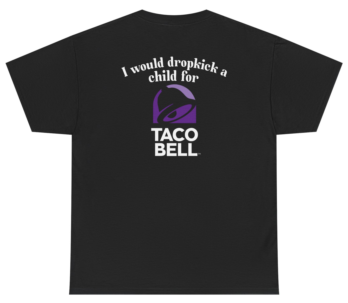 Funny Taco Bell parody shirt with chaotic food humor.