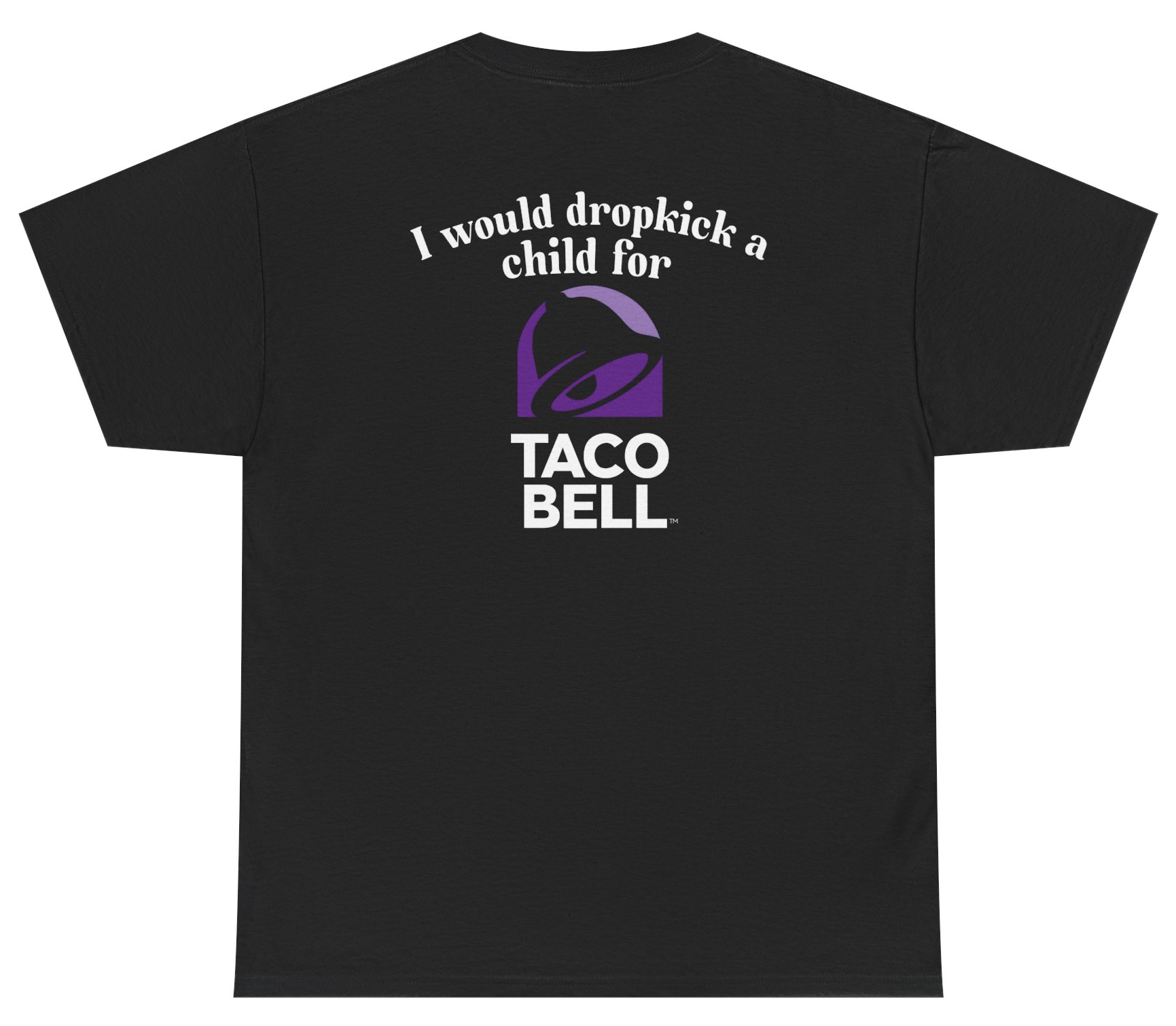 Funny Taco Bell parody shirt with chaotic food humor.