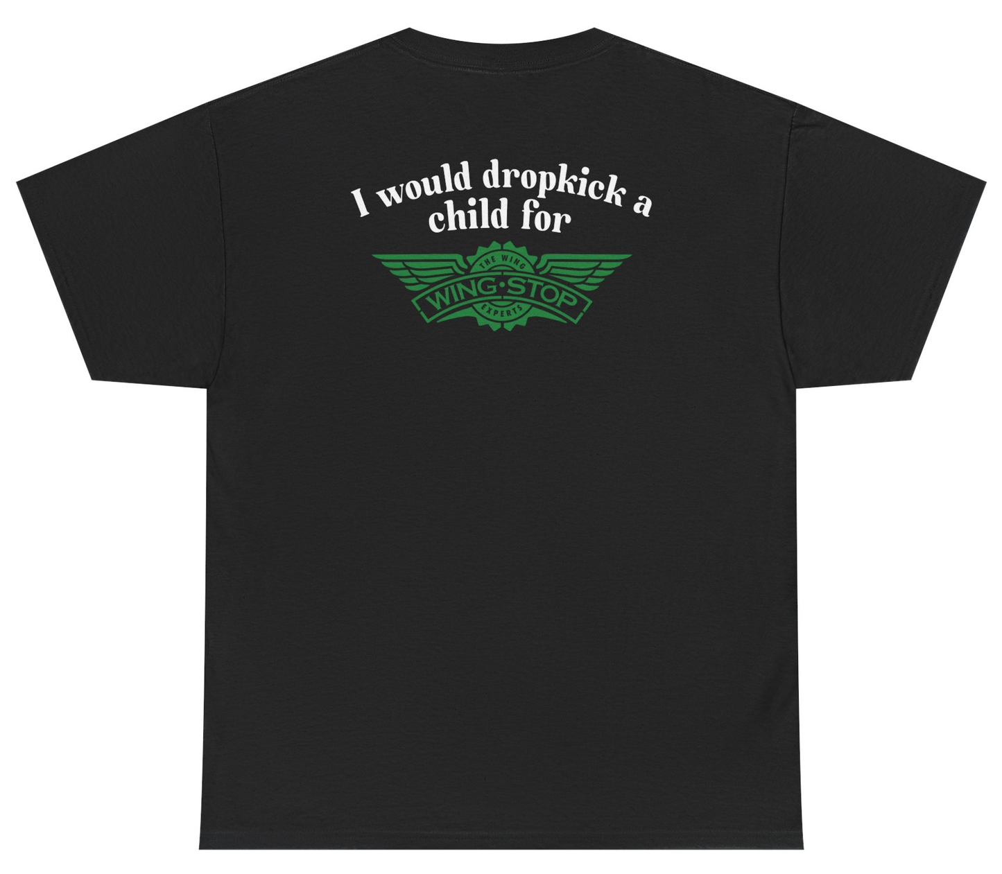 Funny Wingstop parody shirt with chaotic food humor.