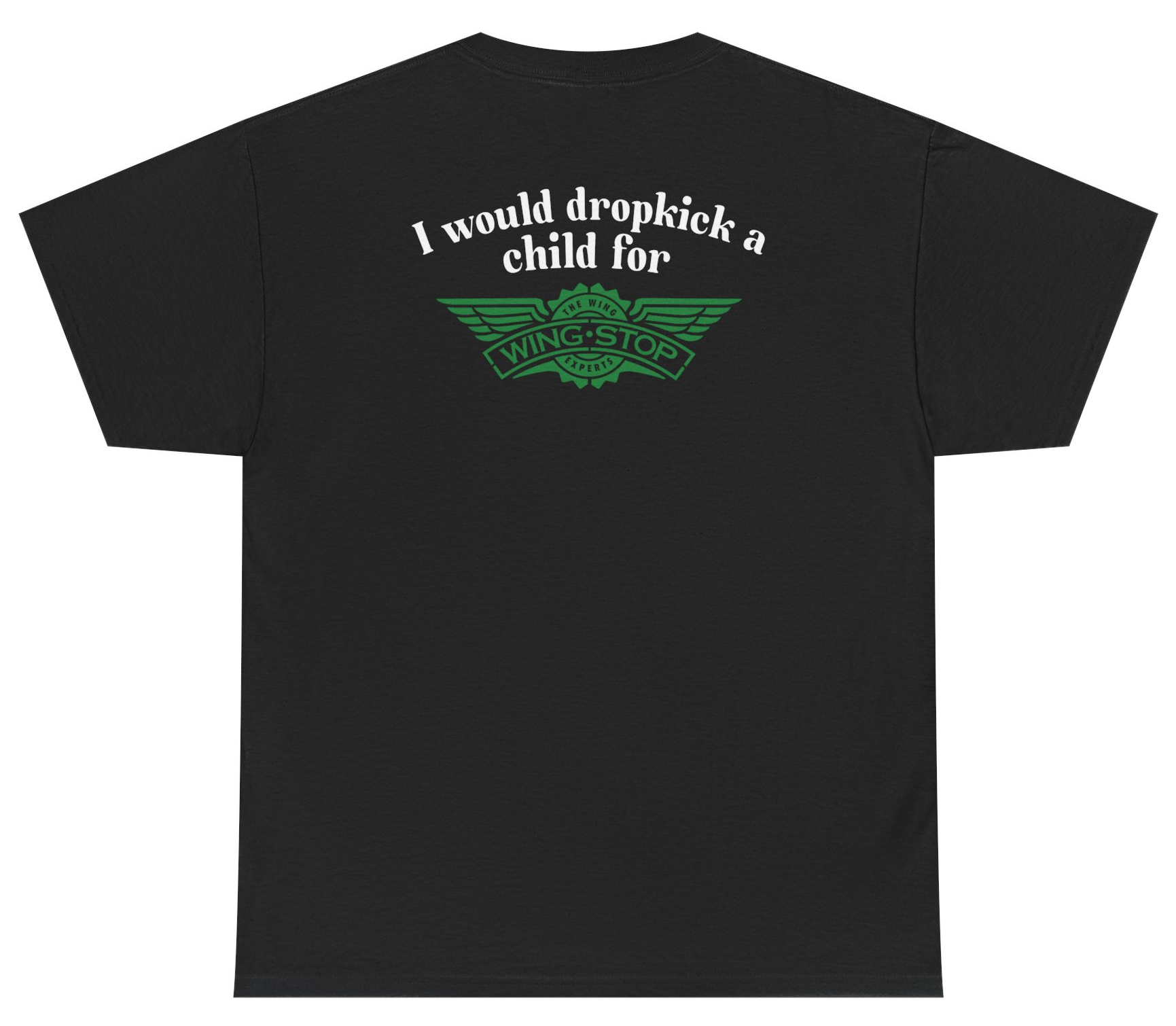 Funny Wingstop parody shirt with chaotic food humor.