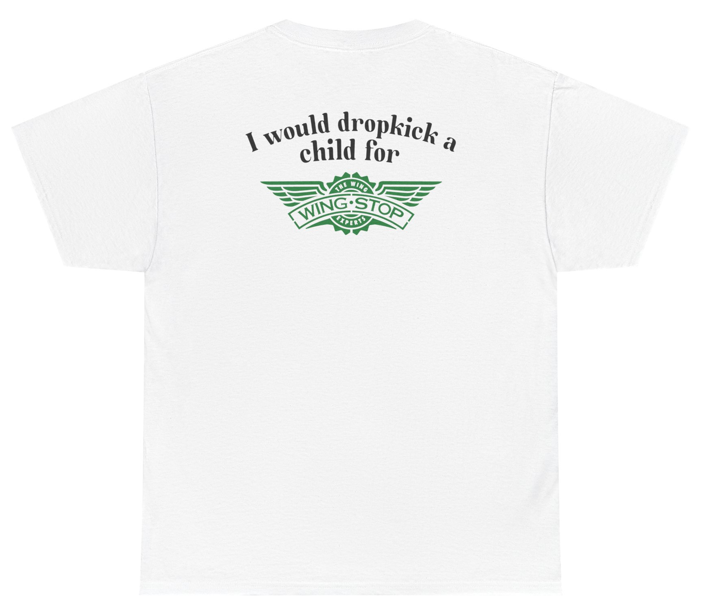 Funny Wingstop parody shirt with chaotic food humor.
