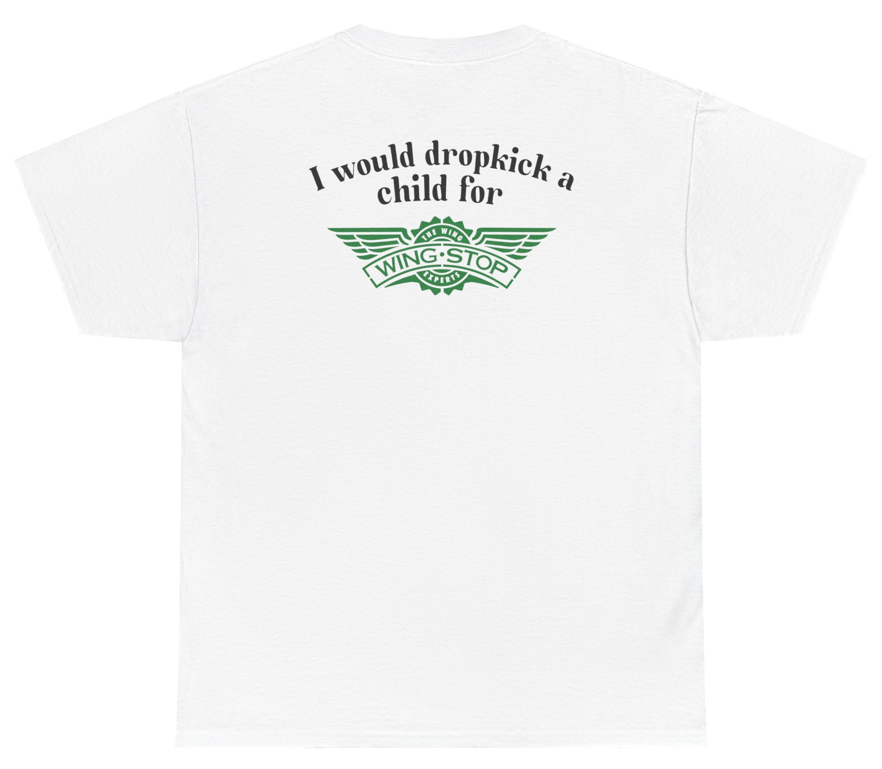 Funny Wingstop parody shirt with chaotic food humor.