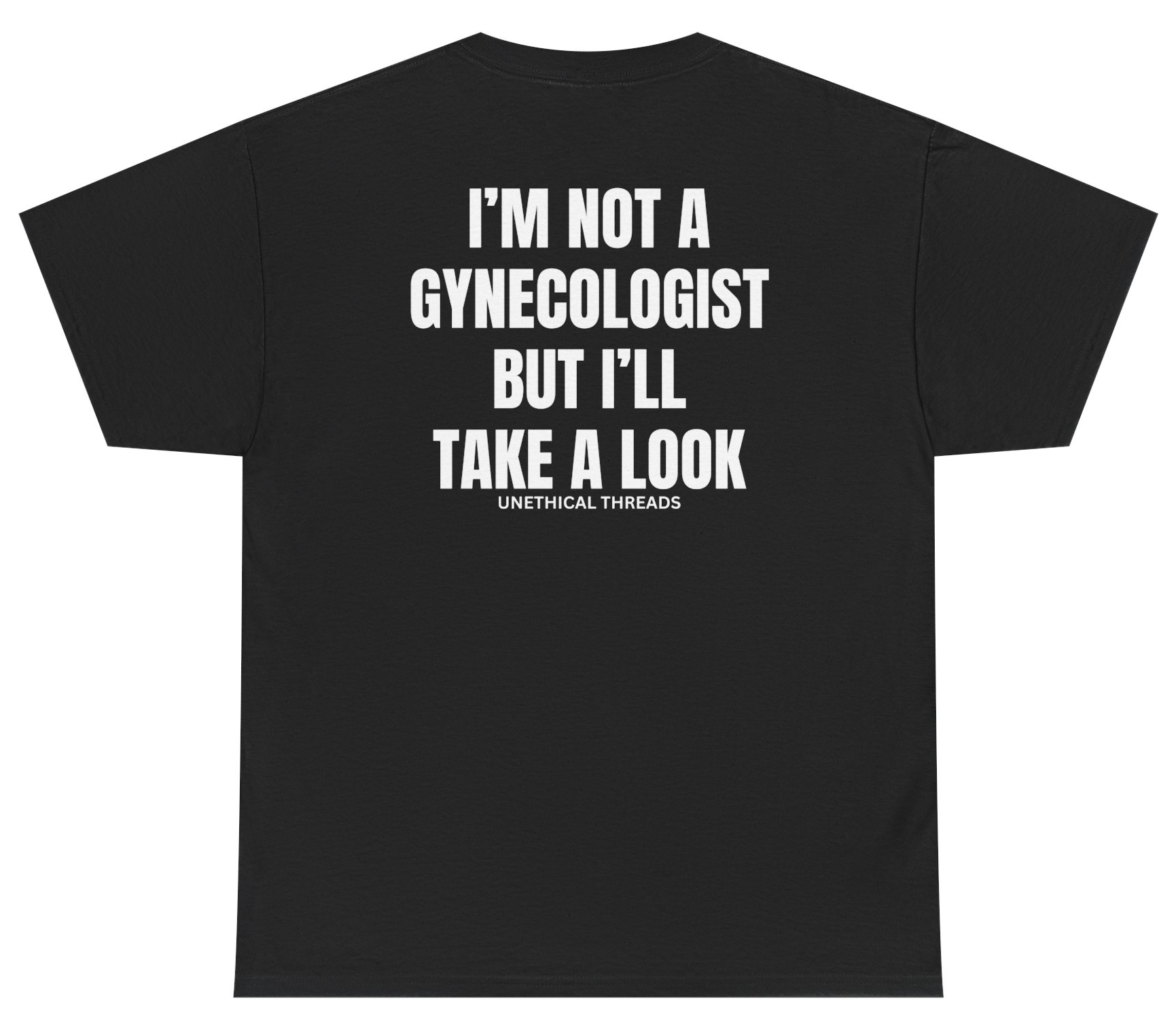Funny inappropriate gynecologist joke shirt with adult humor.
