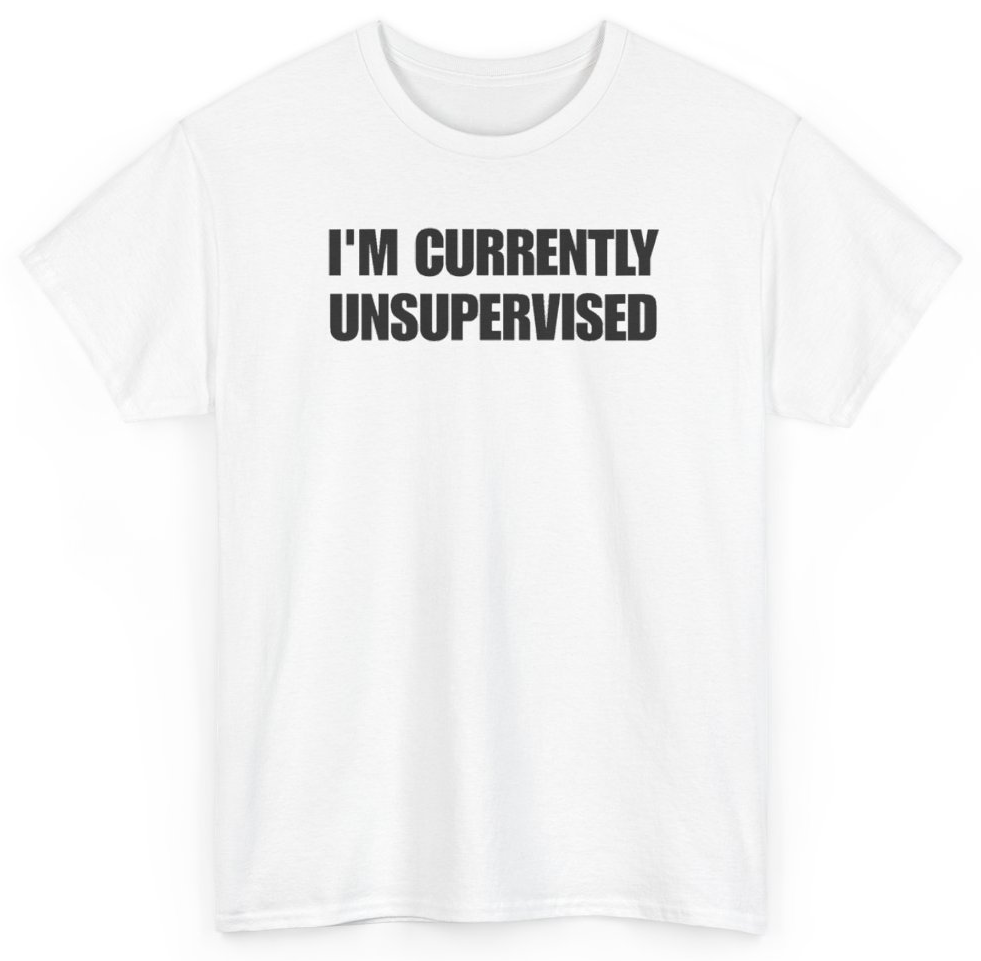 Funny I'm Currently Unsupervised T-Shirt featuring bold sarcastic humor and graphic design, perfect for casual wear and humor lovers