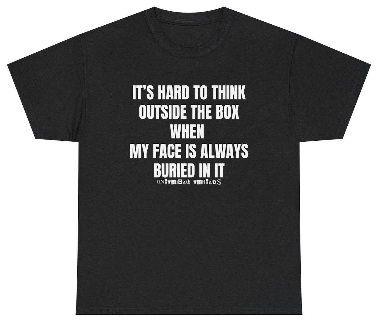 Funny “Think Outside The Box” tee isn’t just a double entendre — it’s a full send into unfiltered adult humor. 