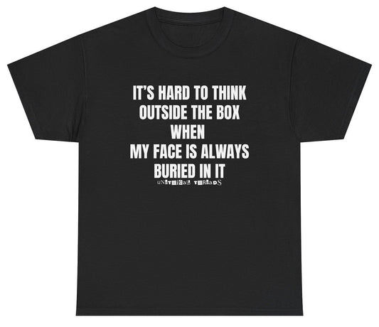 Funny “Think Outside The Box” tee isn’t just a double entendre — it’s a full send into unfiltered adult humor. 