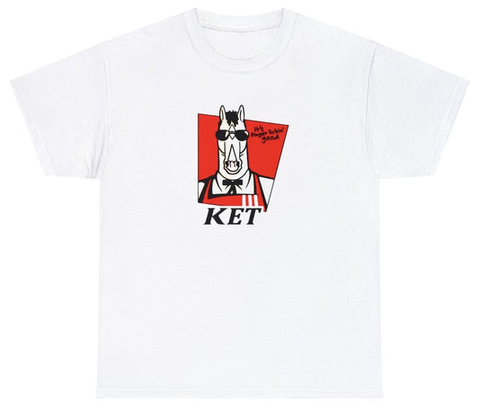 "Bold 'Ketamine' t-shirt, perfect for fans of edgy humor and bold statements. Ideal for casual wear and parties."

