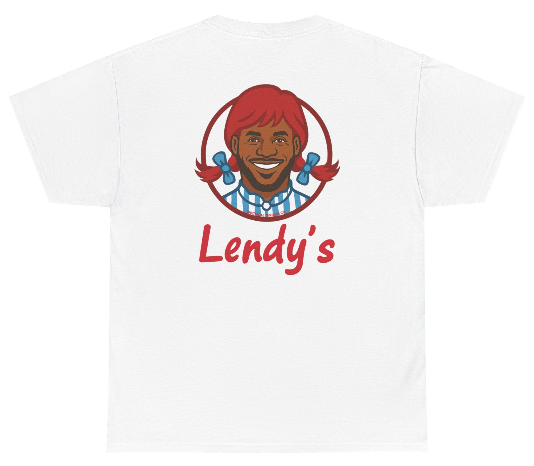 Funny LeBron Wendy’s parody shirt with food meme humor.