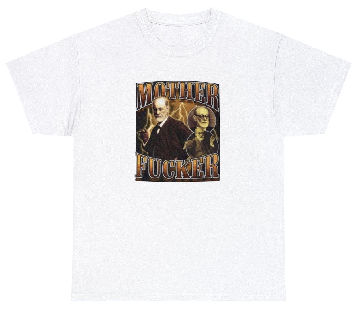 "Witty 'Sigmund Freud' t-shirt, perfect for fans of psychology humor and pop culture references. Ideal for casual wear and fun gifts."

