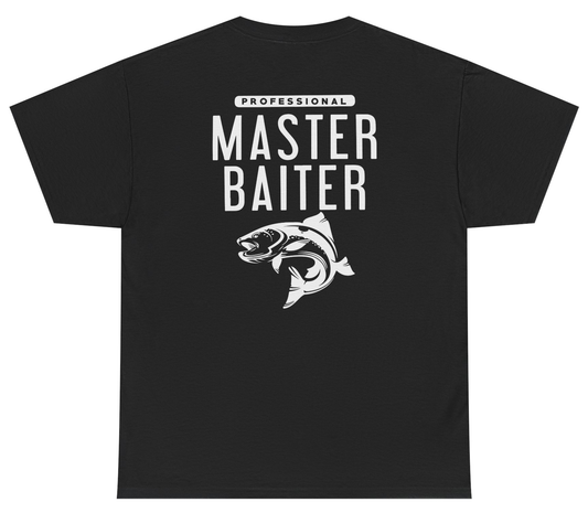 Funny fishing pun shirt saying Master Baiter.