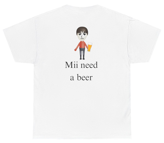 Funny Mii beer parody shirt.
