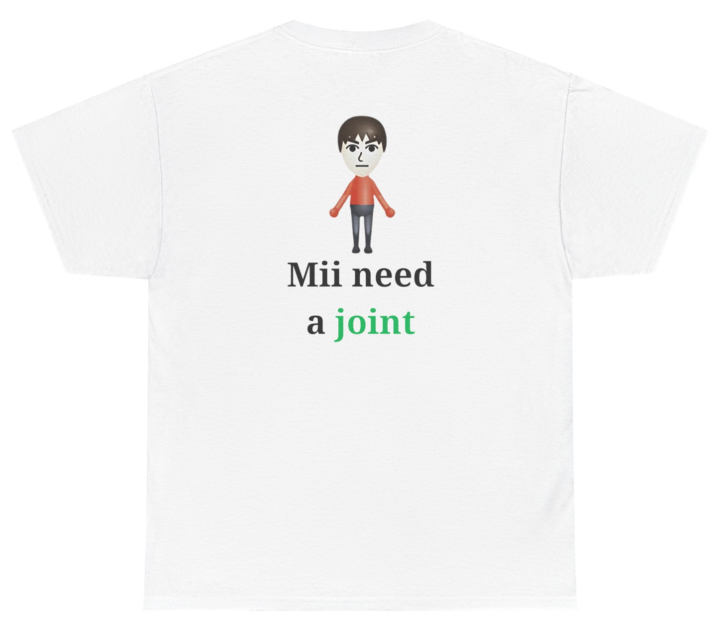 Funny Nintendo Mii weed meme shirt.