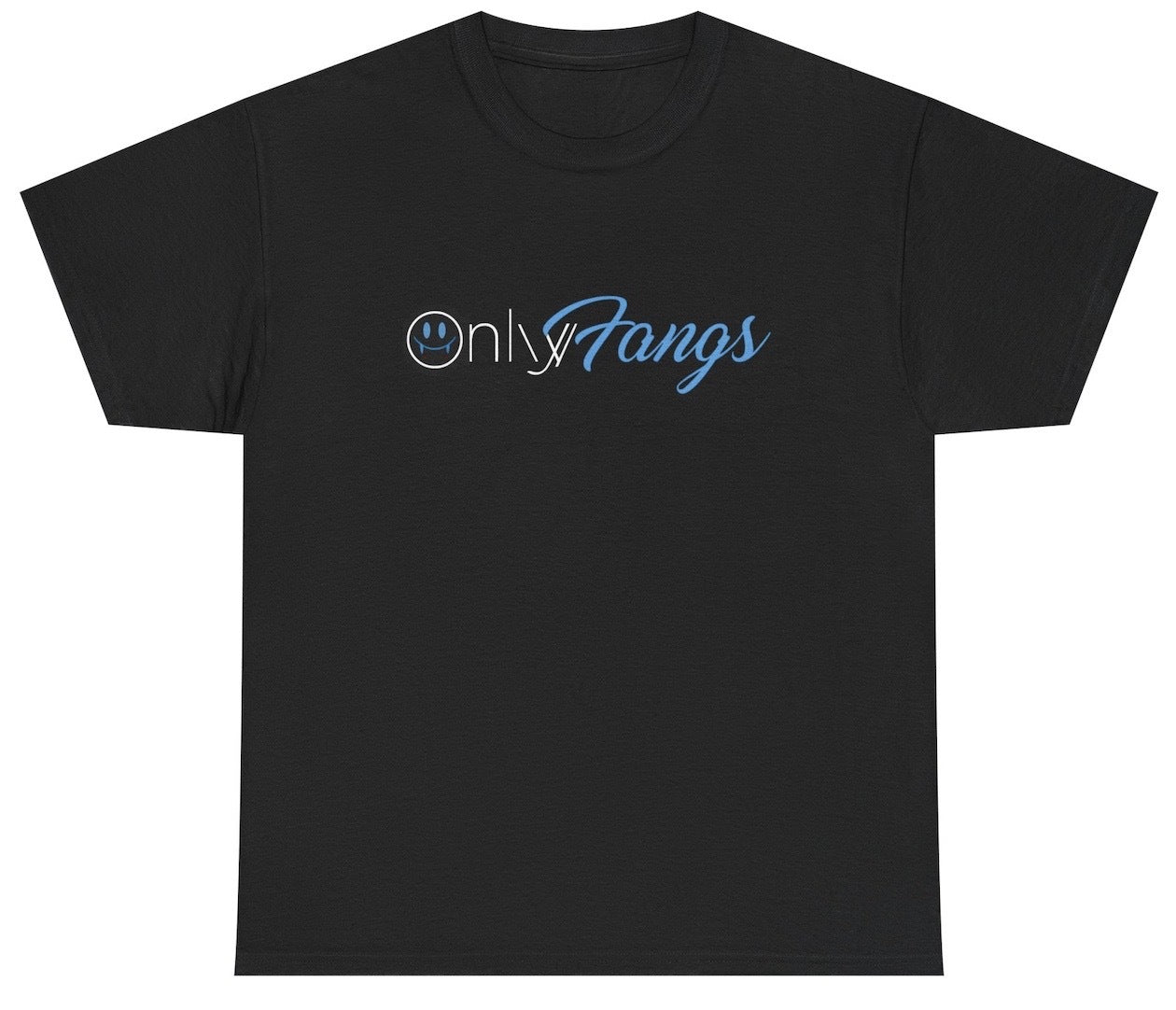 Funny Onlyfangs T-Shirt featuring adult humor and meme-inspired design, perfect for casual wear and humor lovers.