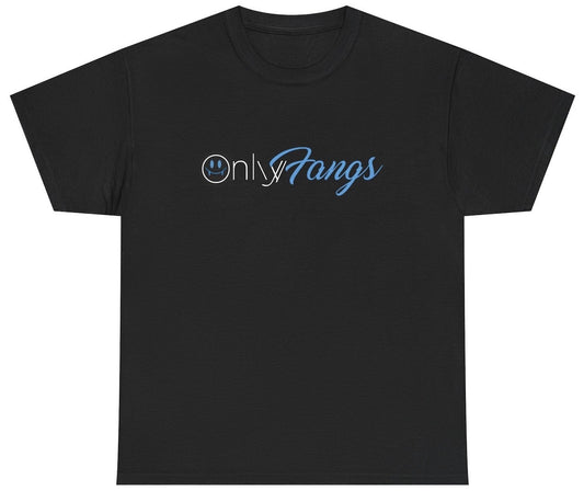 Funny Onlyfangs T-Shirt featuring adult humor and meme-inspired design, perfect for casual wear and humor lovers.