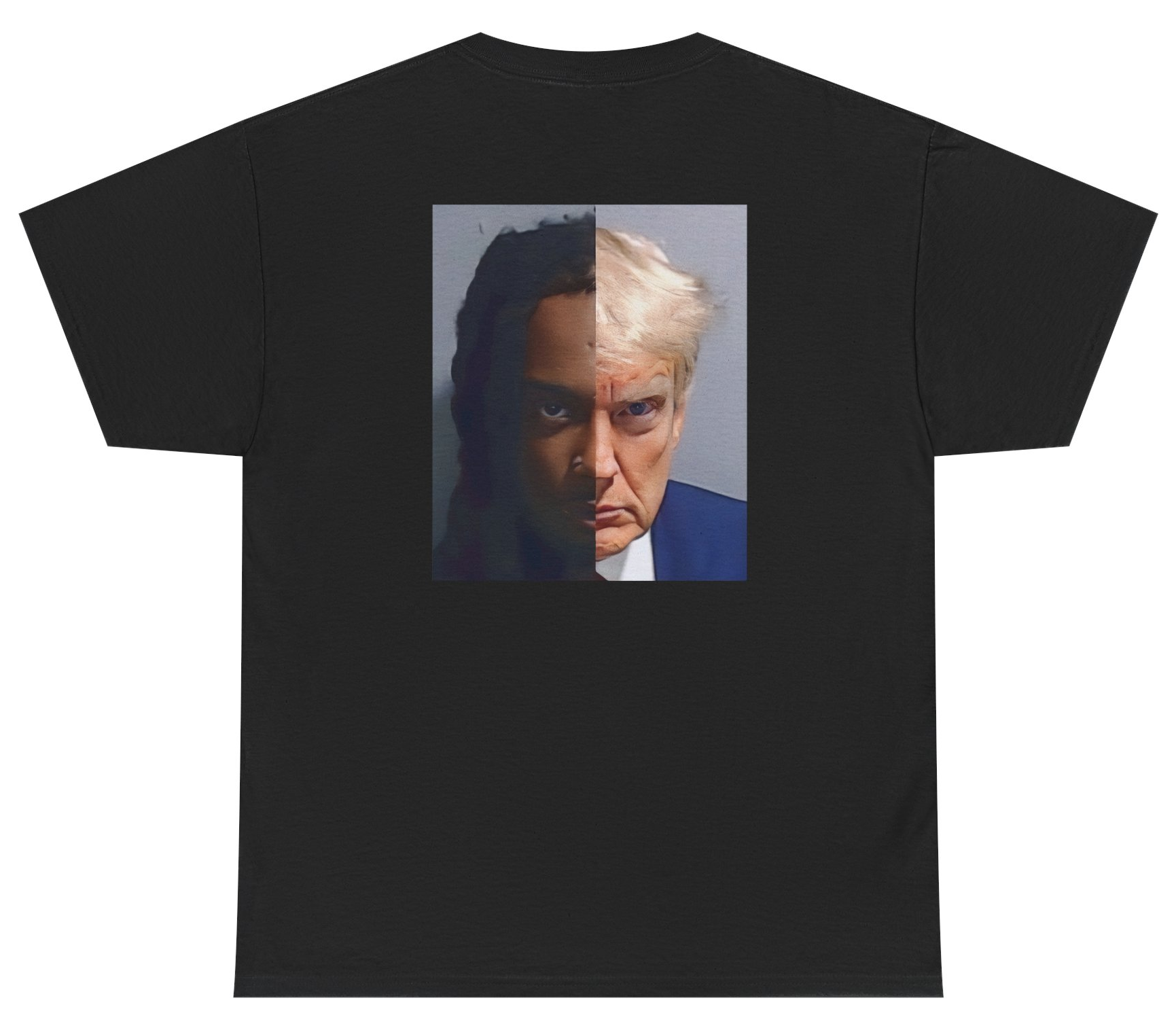Funny Trump mugshot and Playboy Carti crossover meme shirt.