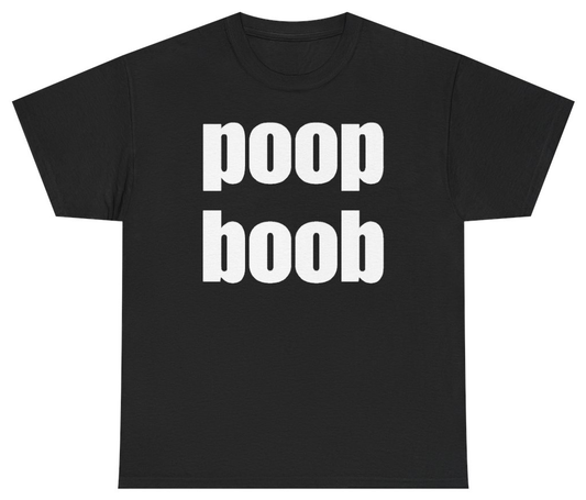Funny Poop Boob Tee T-Shirt featuring bold sarcastic humor and graphic design, perfect for casual wear and humor lovers