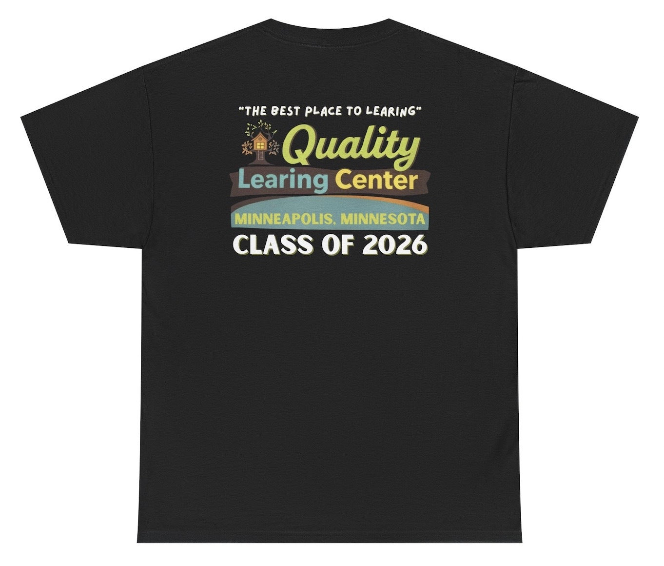 Funny Quality Learing Center Somali Minnesota T-Shirt featuring viral humor and meme-inspired design, perfect for casual wear and humor lovers.
