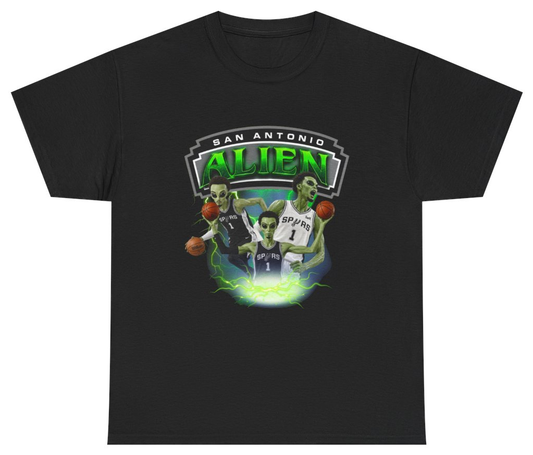 Funny San Antonio Alien Vintage Bootleg Spurs Basketball Tee T-Shirt featuring bold sarcastic humor and graphic design, perfect for casual wear and humor lovers
