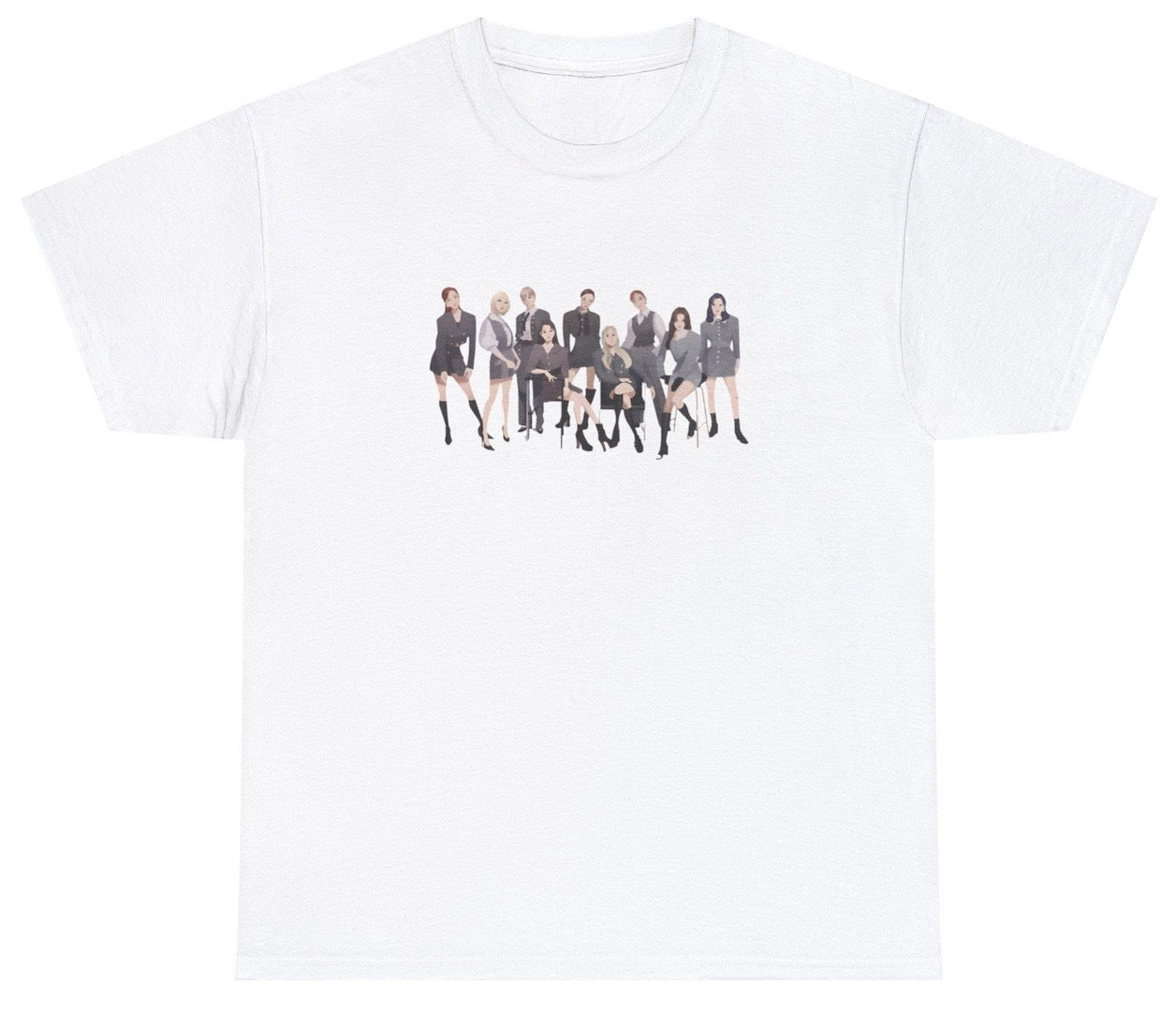 "Stylish 'Twice' t-shirt for fans of K-pop and ONCEs. Perfect for casual wear and K-pop concerts."

