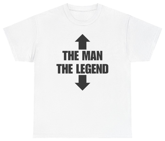 Funny The Man The Legend Tee T-Shirt featuring bold sarcastic humor and graphic design, perfect for casual wear and humor lovers