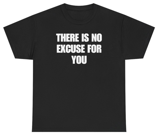 Funny There Is No Excuse For You T-Shirt featuring bold sarcastic humor and graphic design, perfect for casual wear and humor lovers