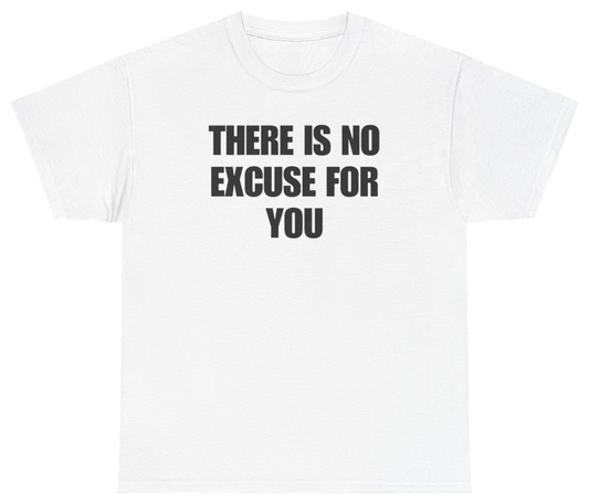 Funny There Is No Excuse For You T-Shirt featuring bold sarcastic humor and graphic design, perfect for casual wear and humor lovers