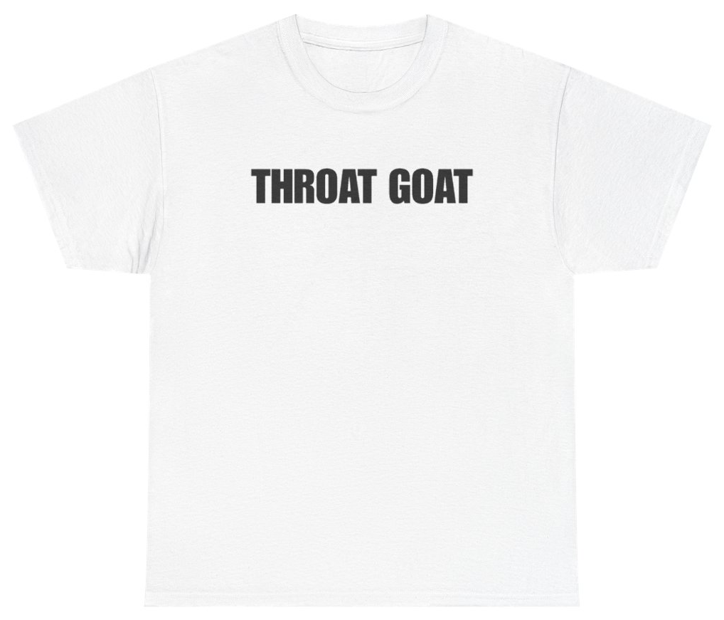 Funny Throat Goat Tee T-Shirt featuring bold sarcastic humor and graphic design, perfect for casual wear and humor lovers