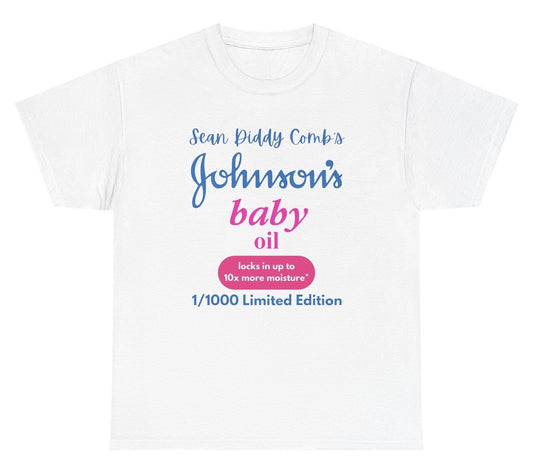 Funny "Diddy’s Baby Oil Halloween Costume" shirt featuring a baby oil graphic referencing Diddy’s viral freak-off parties. Perfect for fans of bold humor and Halloween costumes. Ideal for casual wear and gag gifts.