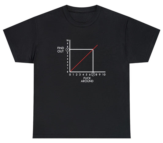 "Funny 'F Around And Find Out' t-shirt featuring a FAFO graph design, perfect for fans of viral memes and sarcastic humor."

